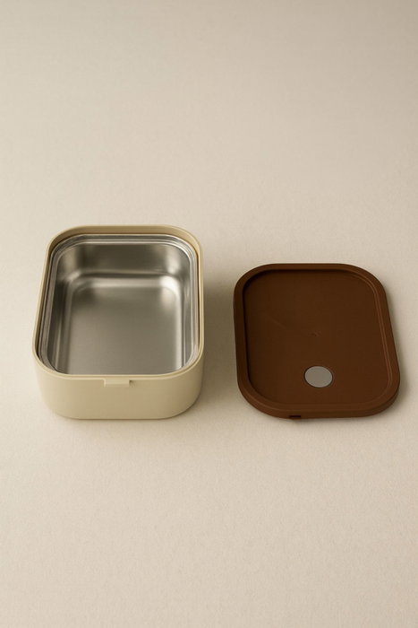 Hermia Caja de almuerzo de acero inoxidable 1300 ml Crema